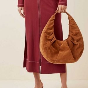 STUAD large suede moon bag NWT
